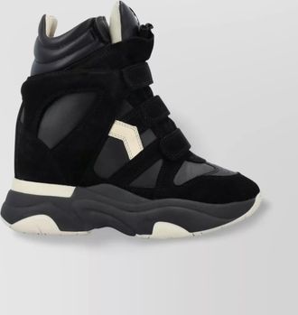 Isabel Marant leather high-top wedge sneakers