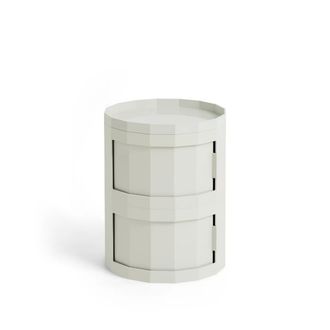 HAY Facet Cabinet 20 mit F&uuml;ssen und Rollen, misty grey