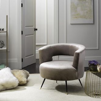 Safavieh Manet Velvet Retro Mid Century Accent Chair