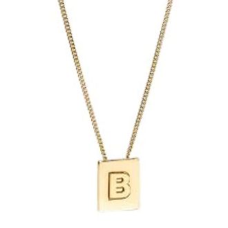 Celine Alphabet B Necklace - female - CELINE - Necklaces - Yellow - ONE SIZE - Accessories
