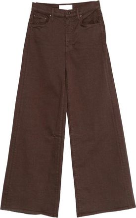Mother The Undercover Sneak Brown Wide-Leg Jeans