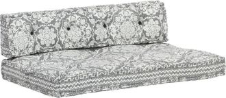 vidaXL Vidaxl - Cojín para sofá de palés tela gris claro patchwork