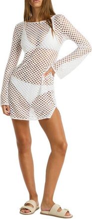 Sea Level Australia Castaway Reversible Mesh Cover-Up Dress in White at Nordstrom, Size Medium