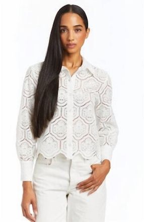 Drew Alexa Lace Shirt In White