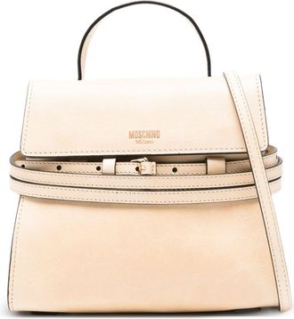Moschino Beige Top Handle Detachable Shoulder Strap Bag