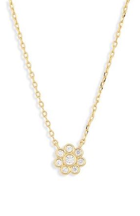 Electric Picks Daisy Cubic Zirconia Pendant Necklace in Gold at Nordstrom Rack