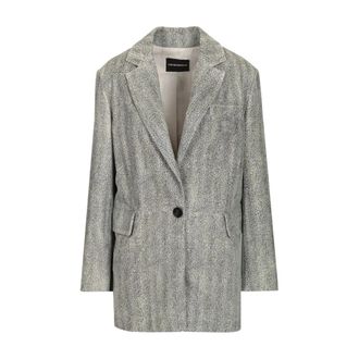 Emporio Armani Dames, Jassen, Grijs, Maat: S Katoen
