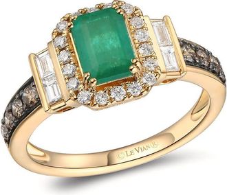 Le Vian Ladies Emeralds Rings set in 14K Strawberry Gold
