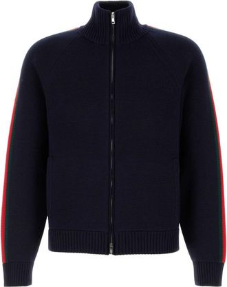 Gucci Blue Mock Collar Sweater