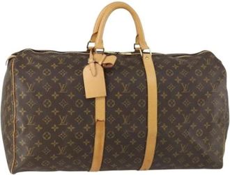 Louis Vuitton Pre-owned Weekend Bags, female, Brown, Size: ONE SIZE Pre-owned Canvas Weekend Bag