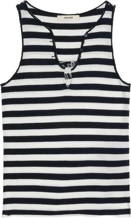 Zadig&Voltaire Tops, Dames, Veelkleurig, S, Katoen, Tif Cl Voltaire Stripes
