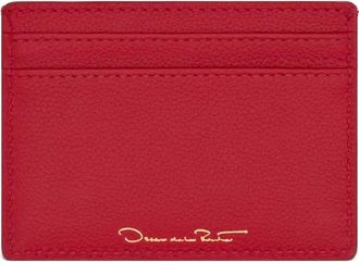 Oscar De La Renta Pasjeshouder met logodetail - Rood
