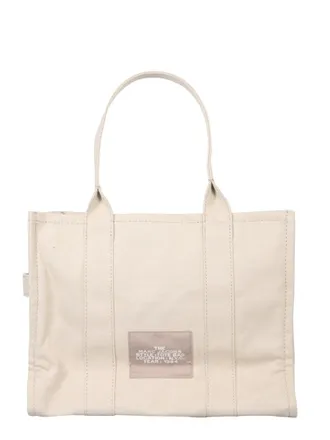 Marc Jacobs Womens Tote The Beige Cotton Handbags Hand Bags