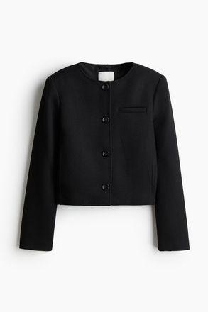 H&M Kurze Twilljacke - Schwarz