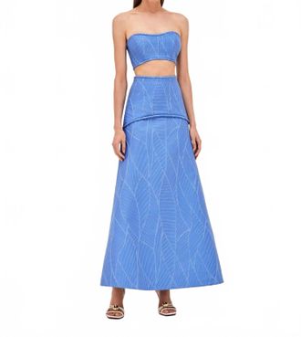 Alexis Alini Strapless Top In Marine