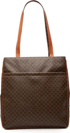 Celine Pre-owned Tote Bags, female, Brown, Size: ONE SIZE Pre-owned Printed Coated Canvas Tote