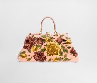 Dolce & Gabbana Medium Grandma Handbag In Velvet Stitch Embroidery - Woman Handbags Multicolor Onesize