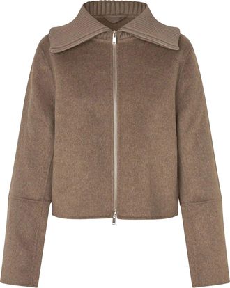 Sams&oslash;e & Sams&oslash;e Lead Gray Sacleo Melange Cropped Jacket