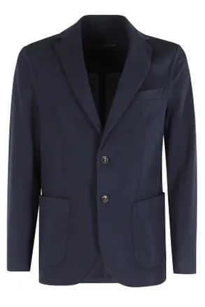 Circolo 1901 Navy G. Dyed Patch Pocket Cotton-Blend Blazer