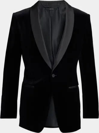 Tom Ford Men & apos;s Velvet Shawl-Lapel One-Button Dinner Jacket
