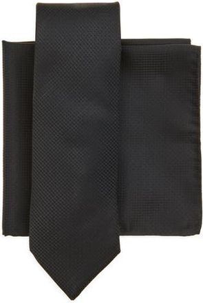 BOSS Black Geometric Jacquard Tie & Pocket Square Set at Nordstrom Rack