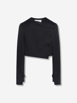 Courr&egrave;ges Oblique Satin Jacket