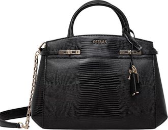 Guess Melinda Crossbody Tas - Dames - Handtassen - Zwart - ONE Size - Leer - Tassen