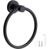 OEM (negro) Toallero, Negro Mate, Aro Toallero De Pared De Acero Inoxidable 304, Toallero Redondo Para Ba&ntilde;o - Crezuo