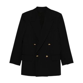 Bottega Veneta Blazers, female, Black, Size: 2XS Double-Breasted Blazer