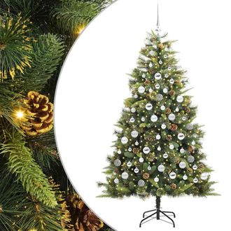 vidaXL &Aacute;rbol De Navidad Artificial Con Ramas Plegables Y Conos 180 Cm Vidaxl
