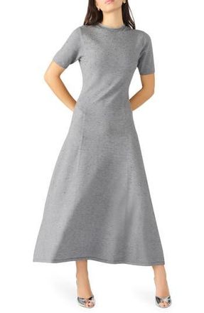 Steve Madden Iridessa Embellished Knit Midi Dress in Charcoal Grey at Nordstrom Rack, Size X-Small