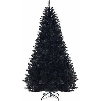 Costway Costway &Aacute;rbol De Navidad Artificial 225cm Con Puntas De Pvc Y Soporte De Metal Navidad Decoraci&oacute;n Color Negro