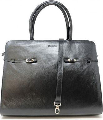 Roberto Del Carlo Alida Black Leather Bag