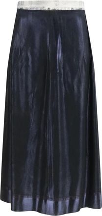 Maison Margiela Falda Midi con Tratamiento Metalizado - Skirts - Mujer - Negro - M