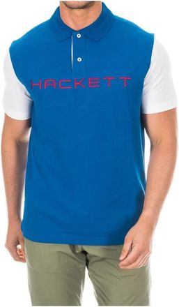 Hackett Poloshirt - Heren - Polos - Blauw - M - Katoen - Tops