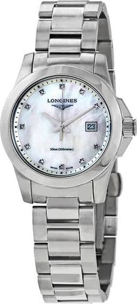 Longines Conquest Quartz Diamond Ladies Watch L3.376.4.87.6