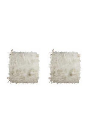 Luxe Laredo Faux Fur Seat Cushion - 17 x 17 - Off White - Set of 2 at Nordstrom Rack