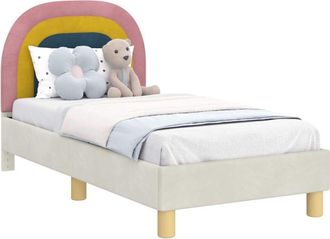 vidaXL Estructura De Cama Para Ni&ntilde;os Peque&ntilde;os Con Cabecera Crema Vidaxl
