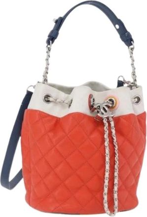 Chanel Pre-owned Vintage Caviar Bucket Bag - Dames - Vintage Tas - Veelkleurig - ONE Size - Leer - Vintage