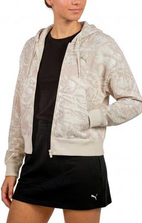 Puma ESS Camo Full Zip Hoodie in Alpine Snow at Nordstrom, Size X-Large