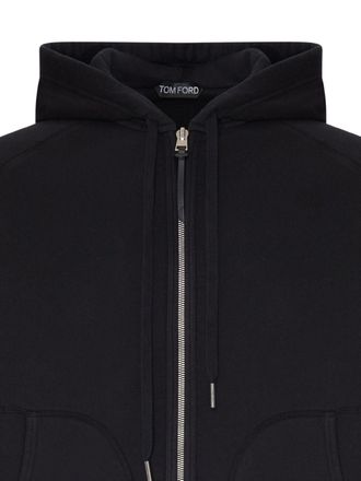 Tom Ford Mens Hooded Sweatshirt Black Cotton Sweatshirts Sweater