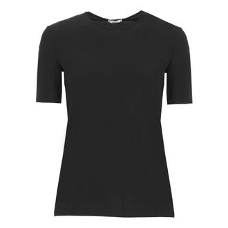 Wolford T-Shirts, female, Black, Size: S Round Neck T-Shirt