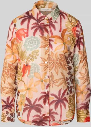 Christian Berg Regular Fit Bluse im Allover-Look in Camel, Gr&ouml;&szlig;e 42
