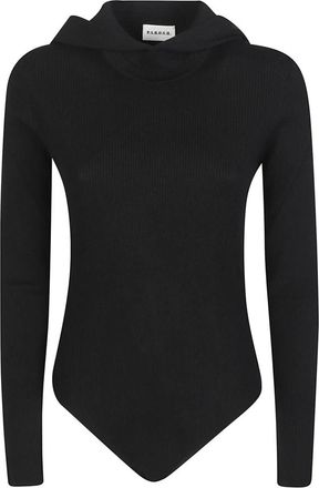 P.A.R.O.S.H. P.a.r.o.s.h., Tops, Dames, Zwart, M, Denim, Leila Long Sleeve Body