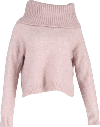 Acne Studios Knitted Turtleneck Sweater in Pink Wool