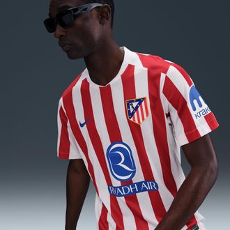 Nike Atl&eacute;tico Madrid 2025/26 Stadium Home Nike Mens Dri-FIT Soccer Replica Jersey in Red | HJ4587-615