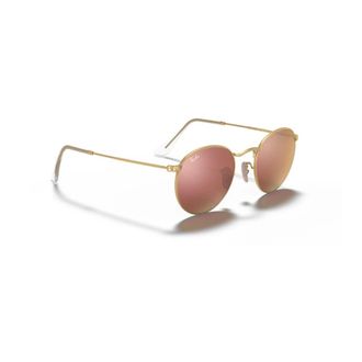 Ray-Ban Vintage Ronde Metalen Zonnebril - Heren - Zonnebrillen - Geel - 50 MM - Accessoires