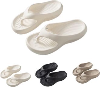 Generic Pillow Arch Support Flip Flops, Sandals for Plantar Fasciitis for Women, Summer Non-slip Sandals, Comfortable Summer Beach Pool Slides (WHITE,4)