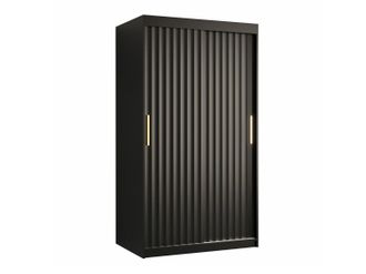 Mirjan24 Armario Hartford 334, Negro, 200x100x62cm, Puertas De Armario: Correderas, N&uacute;mero De Estantes: 5