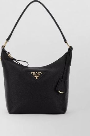 Prada leather shoulder bag gold tone hardware